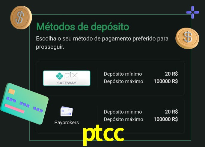 O cassino ptcc oferece uma grande variedade de métodos de pagamento